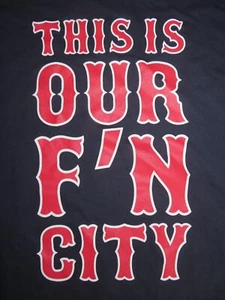 DAVID ORTIZ No 34 RED SOX "THIS IS OUT F*N CITY" (2XL) T-Shirt BOSTON STRONG - Picture 1 of 2