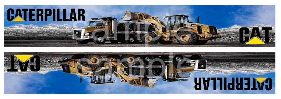 1/87 HO SCALE 53' CAT EQUIPMENT CUSTOM SEMI TRAILER DECAL CUSTOM SIZES AVAILABLE - Image 1 of 1