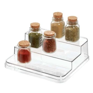 Plastic Crisp 3-Tiered Cabinet Organizer, Clear, 6.25 in x 1.25 in x 4 in - Picture 1 of 9