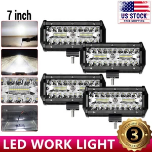 4x 7INCH 916W LED Work Light Bar Offroad Driving Lamp 4WD ATV Spot Flood SUV 6" - Picture 1 of 8
