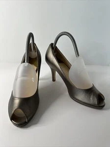 Cole Haan Women’s N-I-K-E Air Peep Toe Heel Metallic Beige Woman Size 8.5 D22216 - Picture 1 of 12