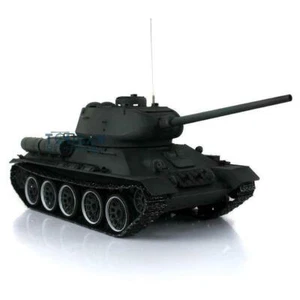 2.4G Henglong 1/16 7.0 Green Plastic Soviet T34-85 RTR RC Tank 3909 360° Turret - Picture 1 of 9