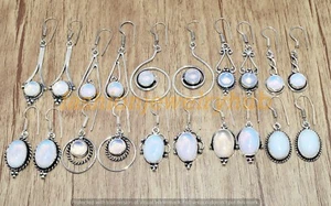 Sale ! Opalite Gemstone Earring Wholesale 5pcs Lot 925 Silver Plated Jewelry - Picture 1 of 5