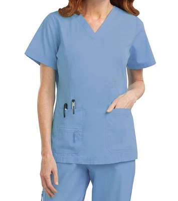 Scrub Peaches Doo Dad 4251 Workwear 2XL Womens Top Blue NWT - Image 1 of 4