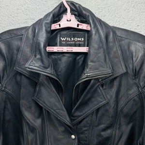 Chaqueta de Cuero Wilsons Para Hombre L Julian Negra Motociclista Cremallera Completa Clásica - Imagen 1 de 20