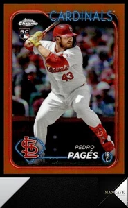 2024 Topps Chrome Update #USC29 Pedro Pages Orange Refractors #/25 Cardinals - Picture 1 of 2