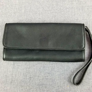 Gianni Bernini Schwarz Leder Handgelenktasche Clutch Geldbörse Organizer Weiches Leder Tasche - Bild 1 von 10