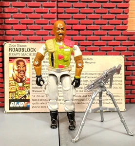 1986 Vintage GI JOE Roadblock V2 Figure Complete + Filecard $8 Shipped All Items - Picture 1 of 24