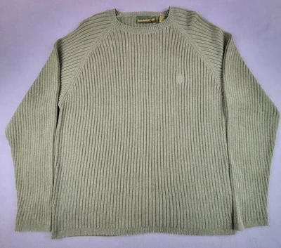 Suéter masculino Timberland XL verde peso pesado pulôver malha cabo gola redonda - Imagem 1 de 4