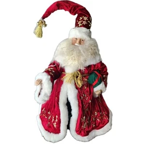22" Vintage Santa Claus Father Christmas Statue Christmas Decoration W/toy Sack - Picture 1 of 8