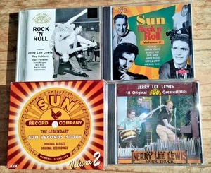 SUN RECORDS JOB LOT CDs JERRY LEE LEWIS CARL PERKINS JOHNNY CASH JAMES WOODS - Picture 1 of 4