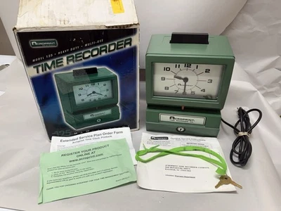 USA Acroprint Model 125 Manual Employee Punch Print Recorder Time Clock 125NR4 - Image 1 of 4
