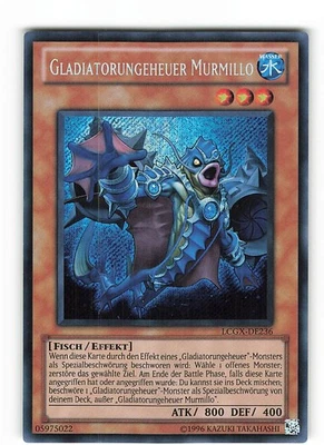 Yugioh GLADIATORUNGEHEUER MURMILLO , lcgx-de236 Secret Rare deutsch Near Mint  - Bild 1 von 2