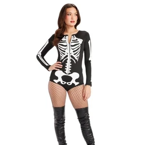 Tipsy Elfen SEXY SKELETT BODYSUIT KOSTÜM - Bild 1 von 9