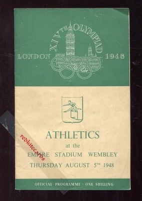 Olympic Games London 1948 Athletics Programme  5/08/1948 - Image 1 of 3