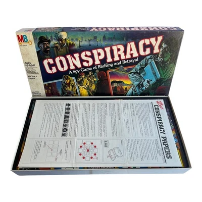 Milton Bradley MB Conspiracy Vintage Board Game A Spy Game 1982 Complete - Image 1 of 4