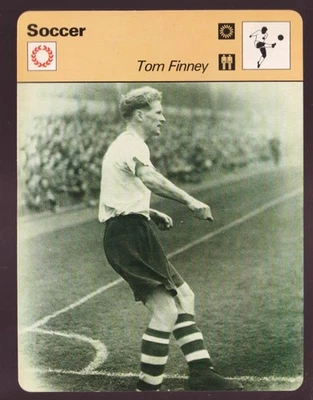 TOM FINNEY British Preston Soccer Player Photo 1978 UK SPORTSCASTER CARD #14-17 - Изображение 1 из 2