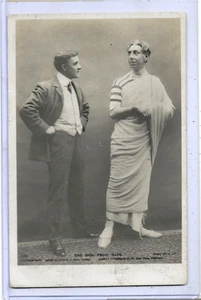 Foto postal real RPPC - Louis Bradford y Audrey Fitzgerald mujer masculina - Imagen 1 de 2