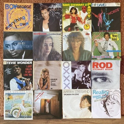 16x 7" Single Sammlung 80er Hits * Disco / Pop * Musikbox Jukebox Futter Paket 2 - Bild 1 von 4