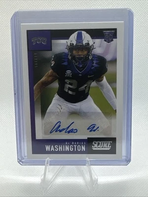 2021 Panini Chronicles Draft Picks - Score Rookie Autographs Ar’Darius... - Image 1 of 2