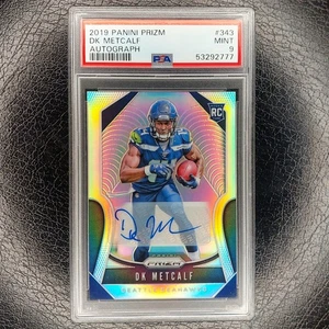 DK METCALF Rookie RC Silver Auto PSA 9 MINT 2019 Panini Prizm NFL Football #343 - Picture 1 of 2