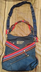 George Gina und Lucy Tasche Regenbogen Blau Selten Sonderedition Nylon Shopper - Bild 1 von 6
