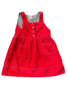 Hanna Andersson Jumper Dress Red Size 100 cm (4) Corduroy Jumper Pockets - Picture 1 of 8