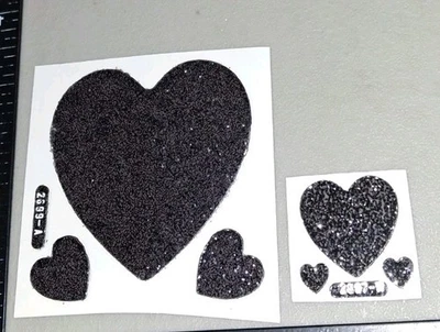 复古贴纸 Sticca Black Hearts 2 Mods 多种尺寸 闪亮,sat1-1 — 第 1/4 张图片
