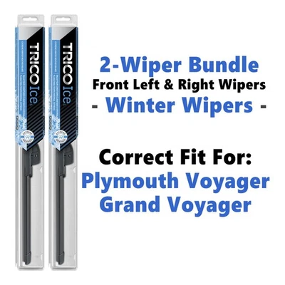 Limpiaparabrisas de invierno 2pk Super Premium 1984-1993 Plymouth Voyager/Grand Voyager 35180x2 Foto 1 de 4