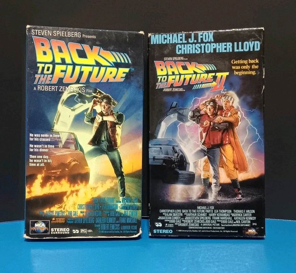Back To Future 1 & 2 VHS Michael Fox MCA Universal Bundle Of 2 - Image 1 of 4