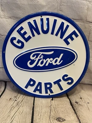 Genuine Ford Parts Sign Motor Company Embossed Metal - Image 1 of 4