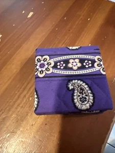 Vtg Vera Bradley Simply Violet Note Box Retired  - Picture 1 of 3