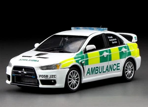 VITESSE 1/43 2018 MITSUBISHI LANCER EVOLUTION EVO X UK PRIVATE AMBULANCE SERVICE - Picture 1 of 11