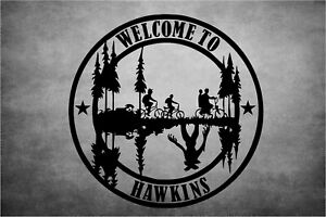 Stranger Things Inspired Hawkins Decal up to 22" No Background "not reusable"
