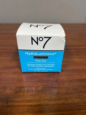 No7 HydraLuminous+ Hydrating Day Gel 50mL 1.69 oz Fragrance Free New in Box - Image 1 of 4