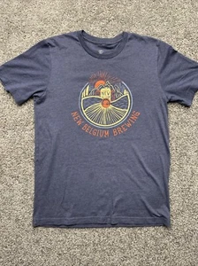 New Belgium Brewing T-Shirt Boulevard Beverage Co Heather Gray Blue Tee Size M - Picture 1 of 6