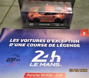 24H LE MANS IXO-COLLECTIONS 1/43  N°02 PORSCHE 911 RSR - 2018     neuf