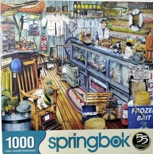 The Bait Shop Edward Wargo 1000 pc 24" X 30" Jigsaw Puzzle Springbok - Picture 1 of 1