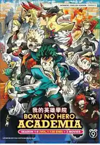 DVD My Hero Academia SEASON 1-6 (Vol.1-138 End) + 3 Movies Complete ENGLISH DUB - Picture 1 of 6