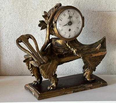 Tischuhr Kaminuhr Pendule Louis-Seize XVI vergoldet Werk sign. 1790 - Bild 1 von 4