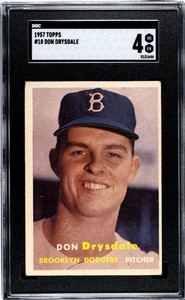 1957 Topps Don Drysdale #18  SGC 4