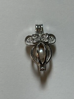 Minnie Mouse - Medallón plateado sin níquel colgante jaula perla - Sostiene 6-8 mm Foto 1 de 4