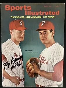 Jim Bunning Signed Sports Illustrated 3/1/65 No Label Baseball Autograph JSA MT - Picture 1 of 4