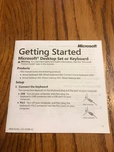 Getting Started Microsoft …Instruction Manual Only Ships N 24h - Picture 1 of 3
