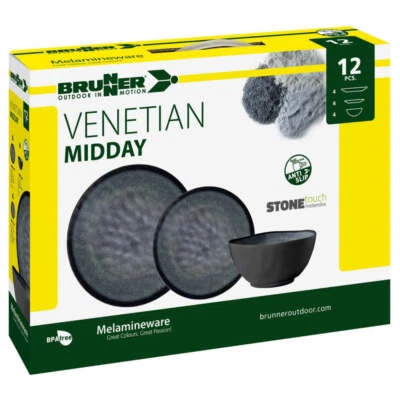Brunner Stone Touch Midday Venetian - 4 Person Artisan Camping Tableware Set - Image 1 of 4