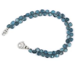London Blautopas Armband mit 18k Weißgold Verschluss - Bild 1 von 6