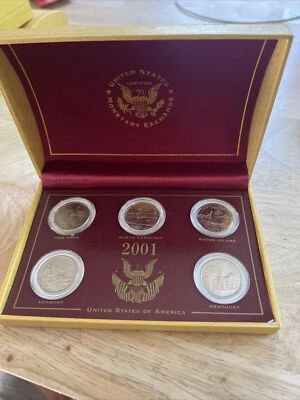 United States Monetary Exchange Certified 2001 5 Quarter Set W/ Case - Image 1 of 4