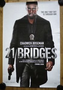 21 BRIDGES 27x40 inches FILM/MOVIE POSTER - Foto 1 di 2