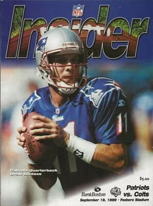 Sept 19, 1999 New England Patriots Vs Indianapolis Colt Game Program Bledsoe 4TD - Bild 1 von 1