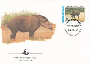(141042) Tapir WWF Nicaragua FDC #2 1985 - Picture 1 of 1